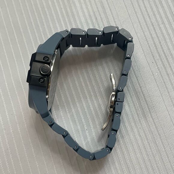 Diesel Men's Blue Gray Ceramic Watch DZ1517 Needs Battery - Picture 3 of 8